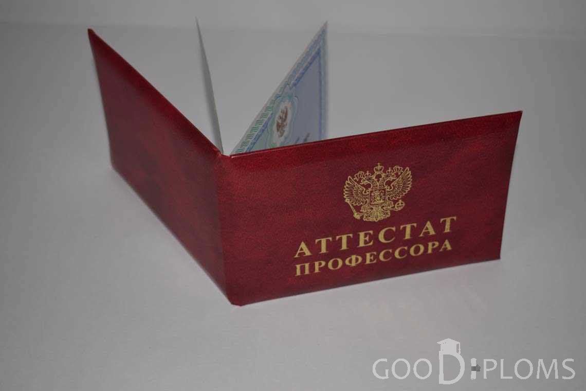 Аттестат Профессора - Обратная Сторона период выдачи 2015-2020 -  Оренбург