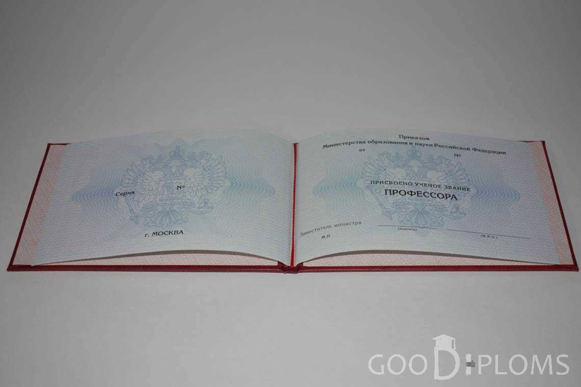 Аттестат Профессора период выдачи 2015-2020 -  Оренбург