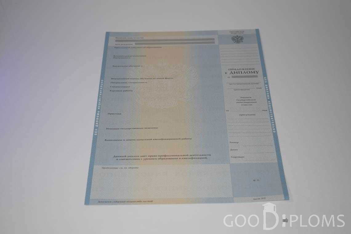 Приложение к Диплому Бакалавра в период c 2003 по 200 год - Оренбург