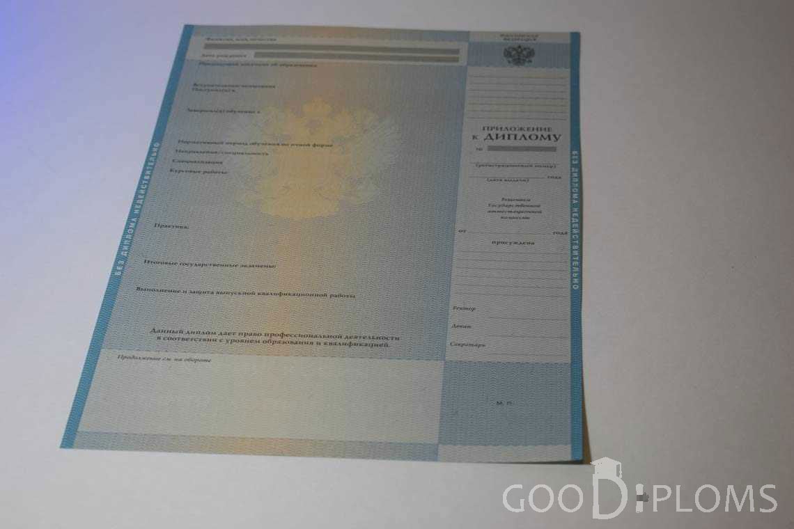 Приложение к Диплому о Высшем Образовании - Оренбург