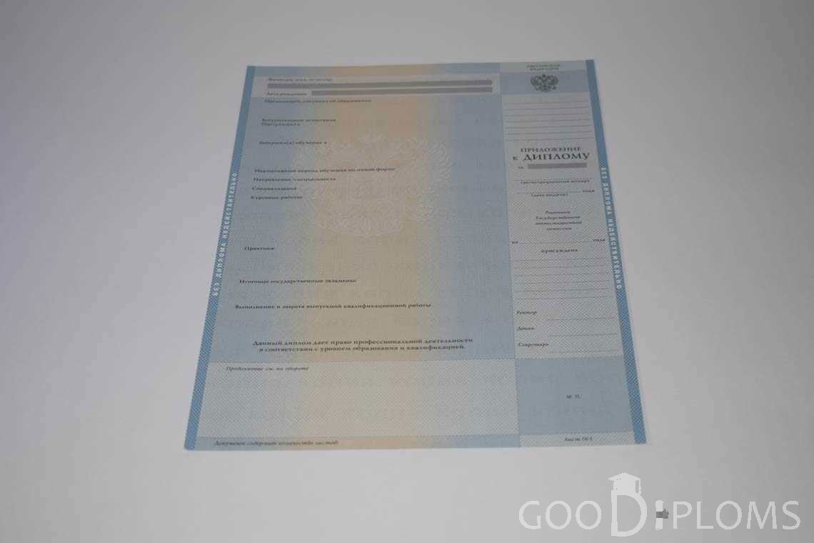 Приложение к Диплому о Высшем Образовании с Отличием - Оренбург