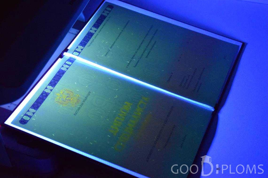 Бланк Диплома о Высшем Образовании с Отличием в Ультрафиолете - Оренбург