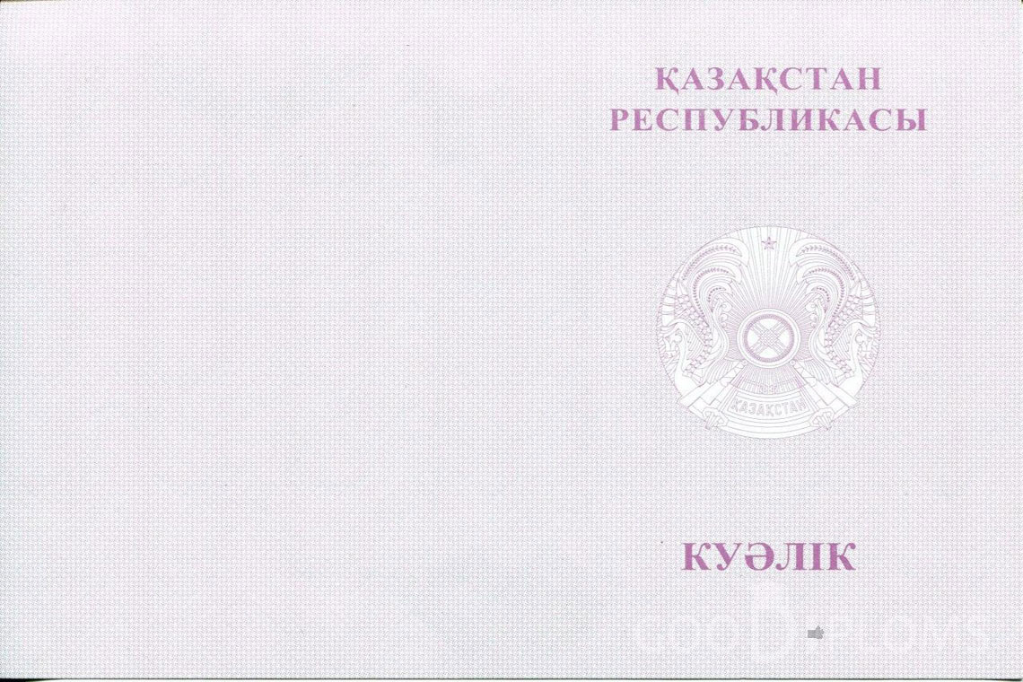 Казахский аттестат за 9 класс с отличием - Обратная сторона- Оренбург